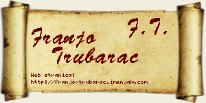 Franjo Trubarac vizit kartica